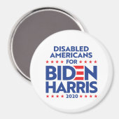 MIT BEHINDERUNG AMERIKANER FÜR BIDEN HARRIS MAGNET (Vorderseite/Rückseite)