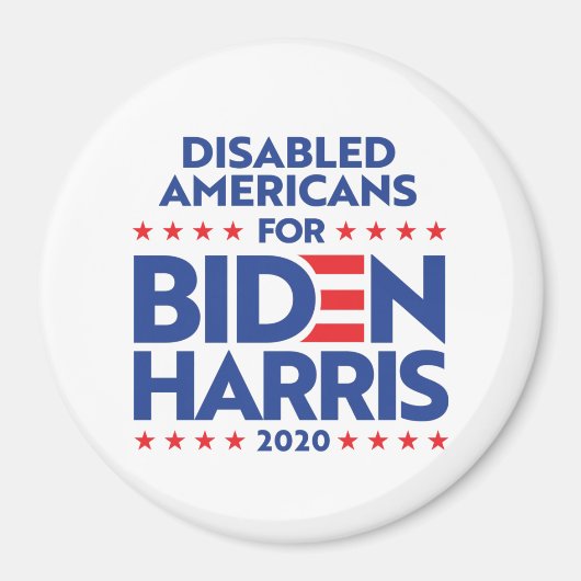 MIT BEHINDERUNG AMERIKANER FÜR BIDEN HARRIS MAGNET (Vorne)