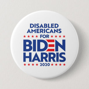 MIT BEHINDERUNG AMERIKANER FÜR BIDENHARRIEN BUTTON