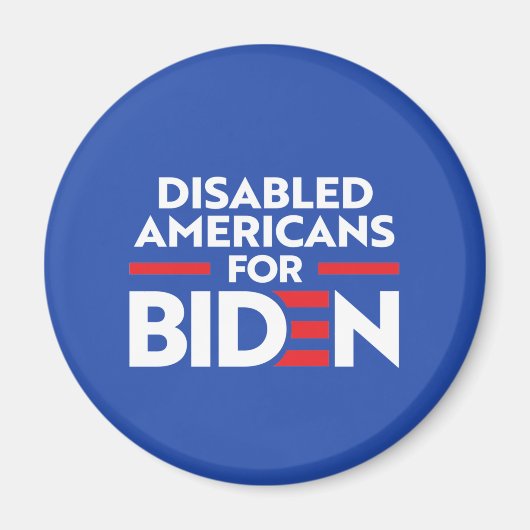 MIT BEHINDERUNG AMERIKANER FÜR JOE BIDEN MAGNET (Vorne)