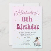 Mit Behinderung Amerikanische Girls aus Ballerina  Einladung (Rückseite)