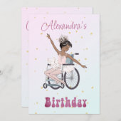 Mit Behinderung Amerikanische Girls aus Ballerina  Einladung (Vorne/Hinten)