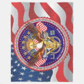 Mit Behinderung amerikanische Veteranen-Ansicht Fleecedecke (Vorderseite)