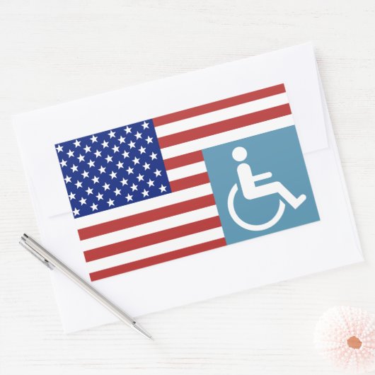 Mit Behinderung amerikanischer Veteran Rechteckiger Aufkleber (Umschlag)