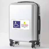 Mit Behinderung Aufkleber-Symbol nur für Rollstuhl Aufkleber (Koffer)