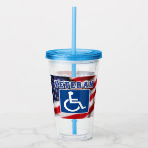 Mit Behinderung behinderte Veteranen USA Acryltrinkbecher