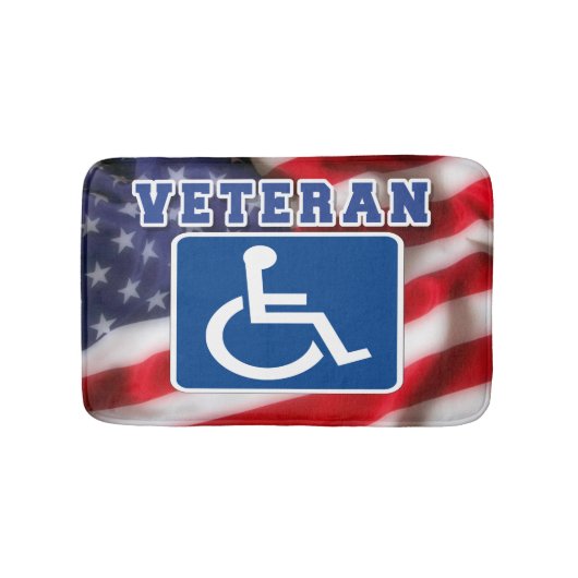 Mit Behinderung behinderte Veteranen USA Badematte (Vorderseite)