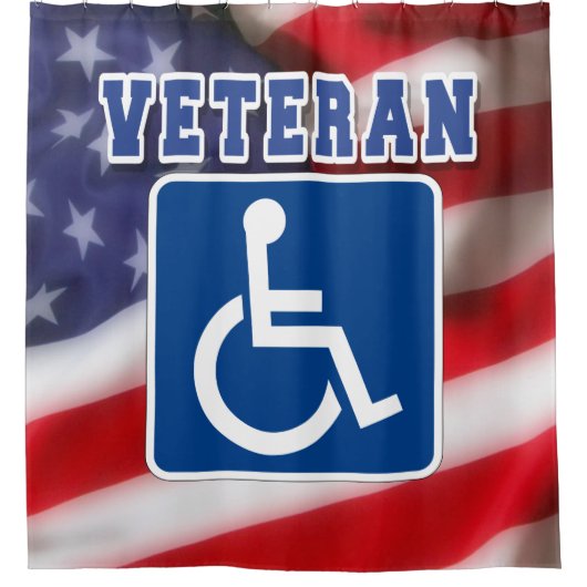 Mit Behinderung behinderte Veteranen USA Duschvorhang (Vorderseite)