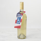 Mit Behinderung behinderte Veteranen USA Flaschenanhänger (Angewinkelt)