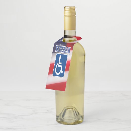 Mit Behinderung behinderte Veteranen USA Flaschenanhänger (Angewinkelt)