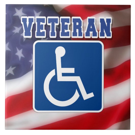 Mit Behinderung behinderte Veteranen USA Fliese (Vorderseite)