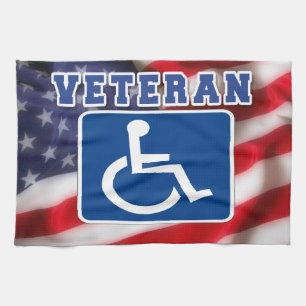 Mit Behinderung behinderte Veteranen USA Geschirrtuch