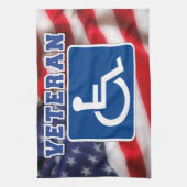 Mit Behinderung behinderte Veteranen USA Geschirrtuch (Vertikal)