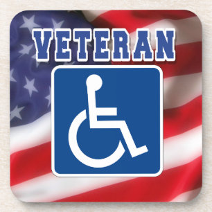 Mit Behinderung behinderte Veteranen USA Getränkeuntersetzer
