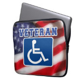 Mit Behinderung behinderte Veteranen USA Laptopschutzhülle (Vorderseite Links)