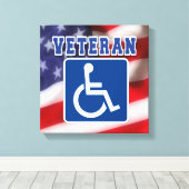 Mit Behinderung behinderte Veteranen USA Leinwanddruck (Insitu (Holzboden))