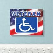 Mit Behinderung behinderte Veteranen USA Leinwanddruck (Insitu (Holzboden))