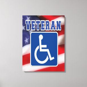 Mit Behinderung behinderte Veteranen USA Leinwanddruck