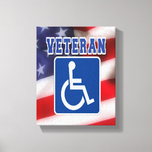 Mit Behinderung behinderte Veteranen USA Leinwanddruck