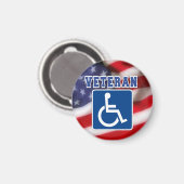 Mit Behinderung behinderte Veteranen USA Magnet (Vorderseite/Rückseite)