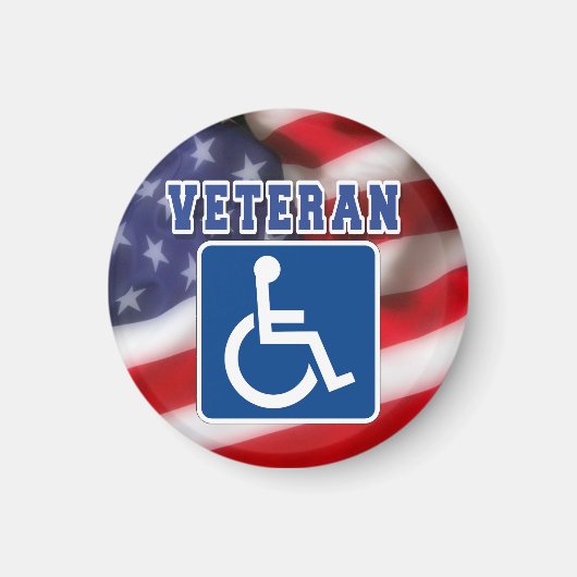 Mit Behinderung behinderte Veteranen USA Magnet (Vorne)