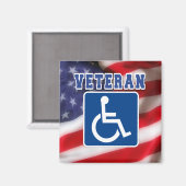 Mit Behinderung behinderte Veteranen USA Magnet (Vorderseite/Rückseite)
