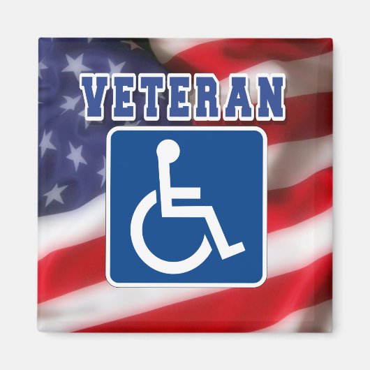 Mit Behinderung behinderte Veteranen USA Magnet (Vorne)