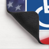 Mit Behinderung behinderte Veteranen USA Mousepad (Ecke)