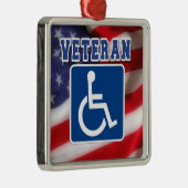 Mit Behinderung behinderte Veteranen USA Ornament Aus Metall (Rechts)