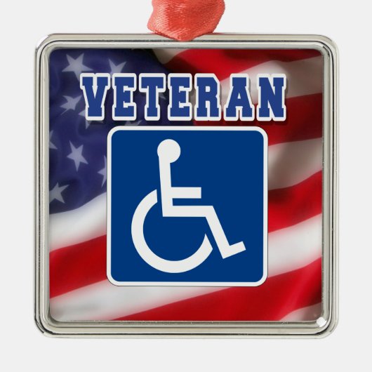Mit Behinderung behinderte Veteranen USA Ornament Aus Metall (Vorne)