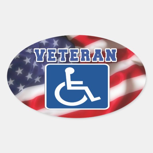 Mit Behinderung behinderte Veteranen USA Ovaler Aufkleber (Vorderseite)