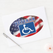 Mit Behinderung behinderte Veteranen USA Ovaler Aufkleber (Umschlag)