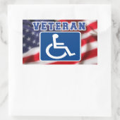 Mit Behinderung behinderte Veteranen USA Rechteckiger Aufkleber (Tasche)