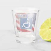 Mit Behinderung behinderte Veteranen USA Schnapsglas (Rückseite)