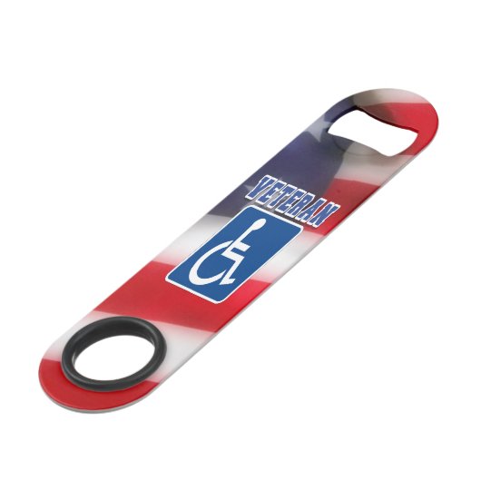 Mit Behinderung behinderte Veteranen USA Speed Flaschenöffner (Rückseite Schrägansicht)