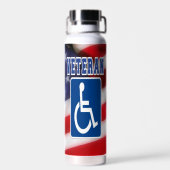 Mit Behinderung behinderte Veteranen USA Trinkflasche (Rückseite)
