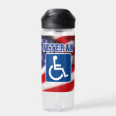 Mit Behinderung behinderte Veteranen USA Trinkflasche (Rückseite)