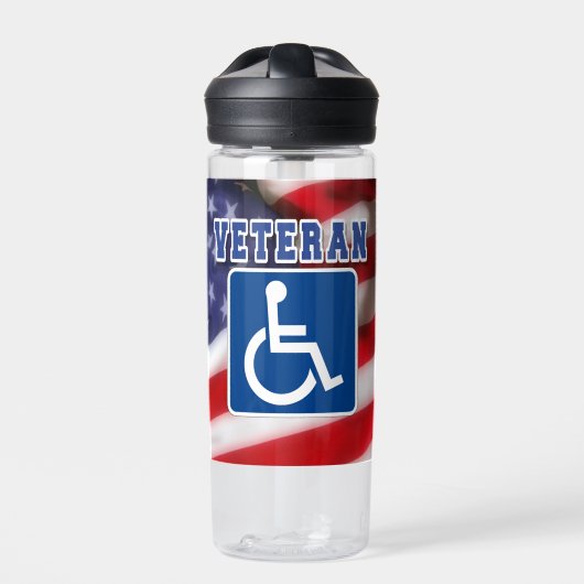 Mit Behinderung behinderte Veteranen USA Trinkflasche (Vorderseite)