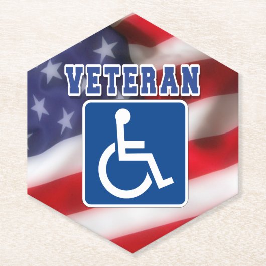 Mit Behinderung behinderte Veteranen USA Untersetzer (Vorderseite)