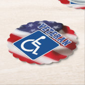 Mit Behinderung behinderte Veteranen USA Untersetzer (angewinkelt)
