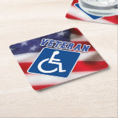 Mit Behinderung behinderte Veteranen USA Untersetzer (angewinkelt)