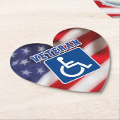 Mit Behinderung behinderte Veteranen USA Untersetzer (angewinkelt)