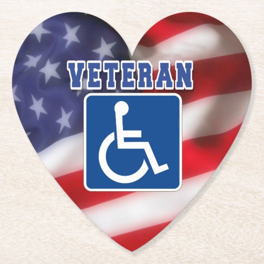Mit Behinderung behinderte Veteranen USA Untersetzer (Vorderseite)
