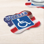 Mit Behinderung behinderte Veteranen USA Untersetzer (angewinkelt)