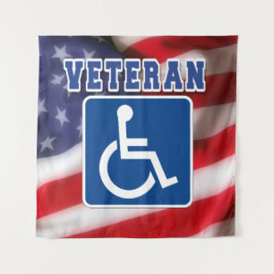Mit Behinderung behinderte Veteranen USA Wandteppich