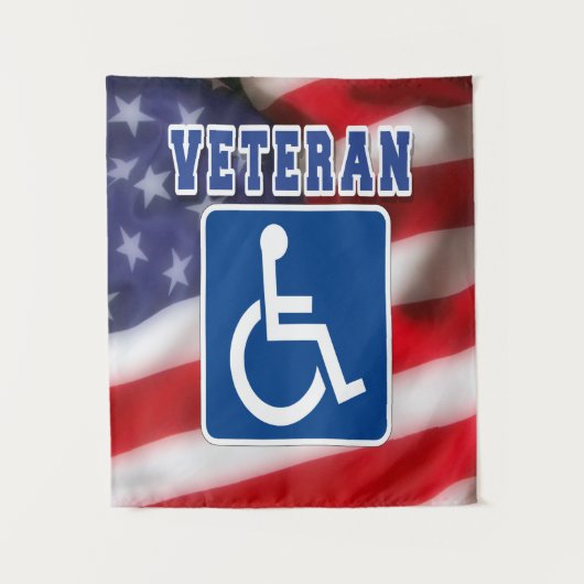 Mit Behinderung behinderte Veteranen USA Wandteppich (Vorderseite)