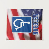Mit Behinderung behinderte Veteranen USA Wandteppich (Vorderseite (Horizontal))
