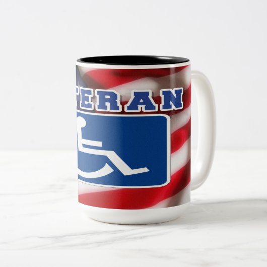 Mit Behinderung behinderte Veteranen USA Zweifarbige Tasse (VorderseiteRechts)
