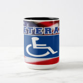 Mit Behinderung behinderte Veteranen USA Zweifarbige Tasse (Mittel)