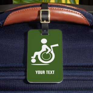 Mit Behinderung Behindertensymbol Gepäckanhänger
